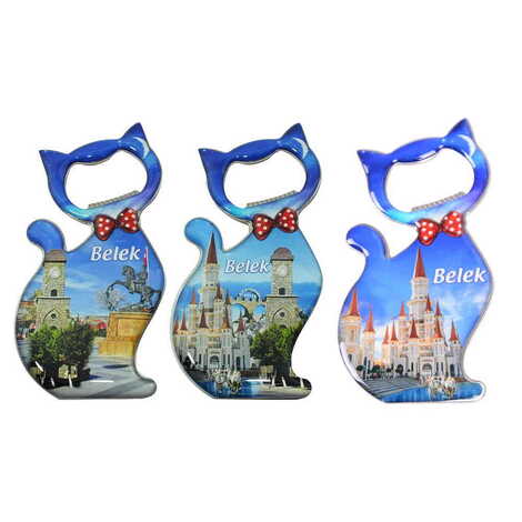 Toptan Belek Temalı Myros Metal Kedi Açacak Magnet 97x48 mm - 3