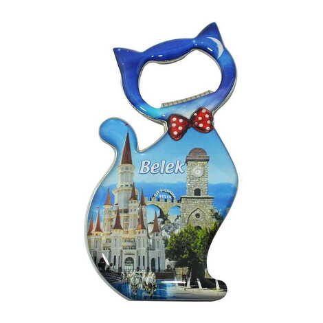 Toptan Belek Temalı Myros Metal Kedi Açacak Magnet 97x48 mm - 6