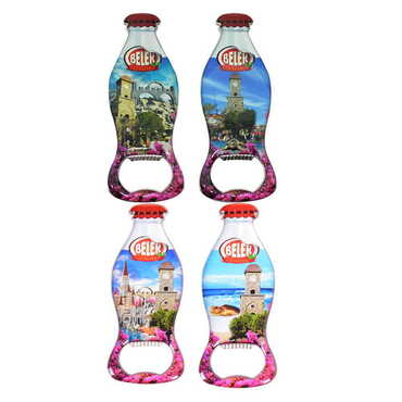 Toptan Belek Temalı Myros Metal Kola Şişesi Açacak Magnet 120x41 mm - 3