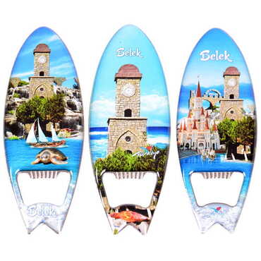 Toptan Belek Temalı Myros Metal Sörf Açacak Magnet 128x45 mm - 3