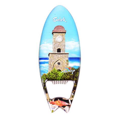 Toptan Belek Temalı Myros Metal Sörf Açacak Magnet 128x45 mm - 6