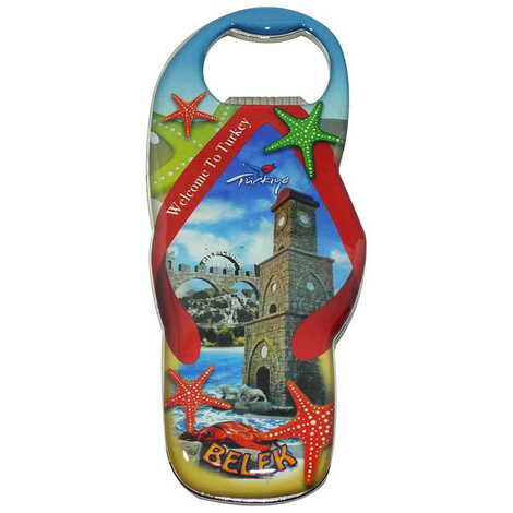 Toptan Belek Temalı Myros Metal Terlik Açacak Magnet 110x45 mm - 4