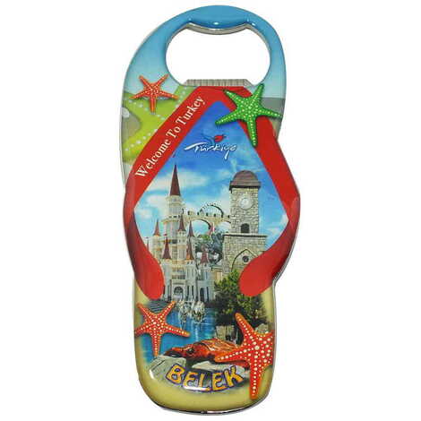 Toptan Belek Temalı Myros Metal Terlik Açacak Magnet 110x45 mm - 5