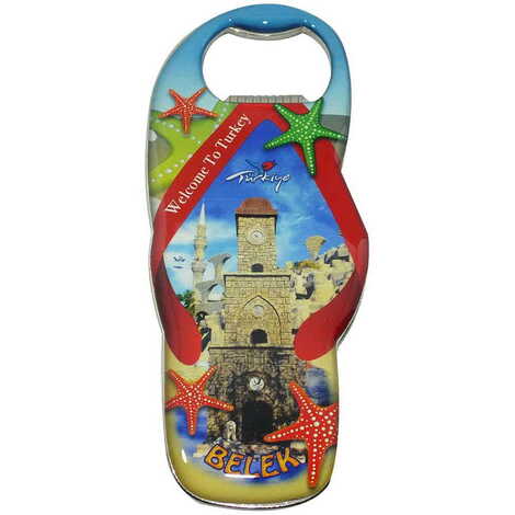 Toptan Belek Temalı Myros Metal Terlik Açacak Magnet 110x45 mm - 6