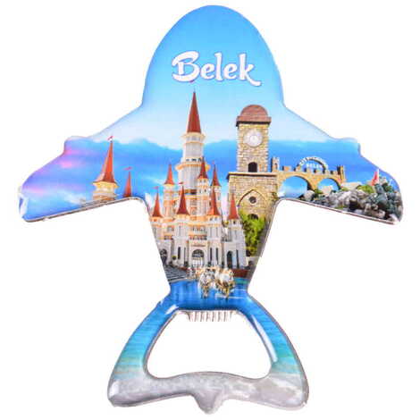 Toptan Belek Temalı Myros Metal Uçak Açacak Magnet 105x89 mm - 5