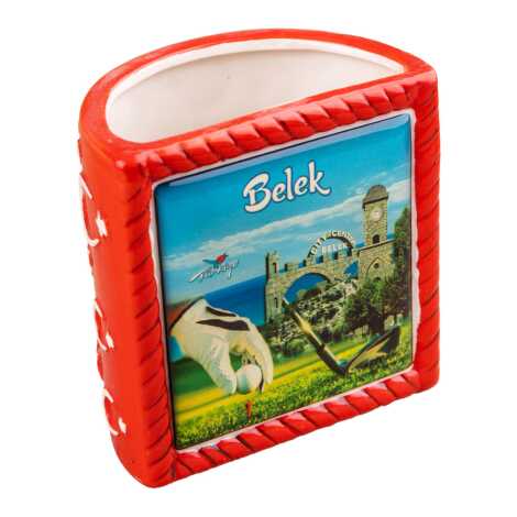 Belek Temalı Myros Seramik Ayyıldız Kalemlik - 1