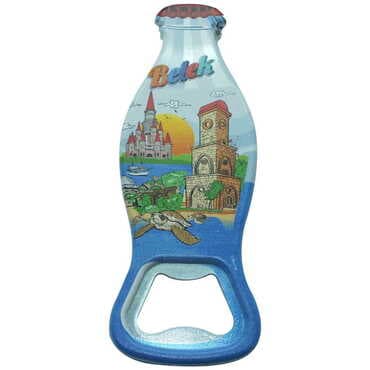 Belek Themed Customised Uv Printed Coca Cola Bottle Shape Plastic Base Bottle Opener 42x120 mm - 4