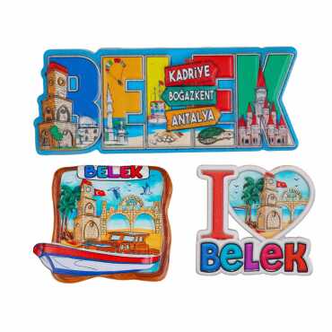 Belek Temalı Myros Yöresel Polyester Magnet - 2