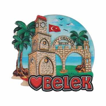 Belek Temalı Myros Yöresel Polyester Magnet - 10