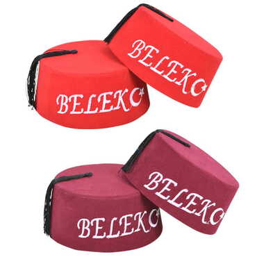 Belek Themed Embroidered Fez - 2