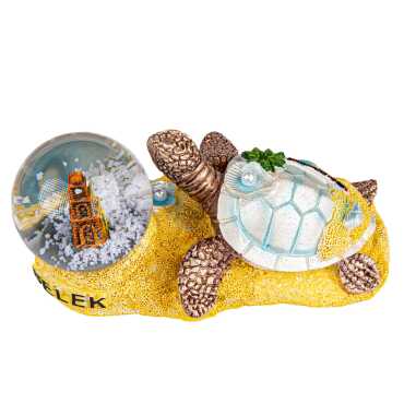Belek Temalı Polyester İncili Caretta Suluküre 45 Mm