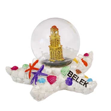 Belek Temalı Polyester Sulu Küre 45 mm
