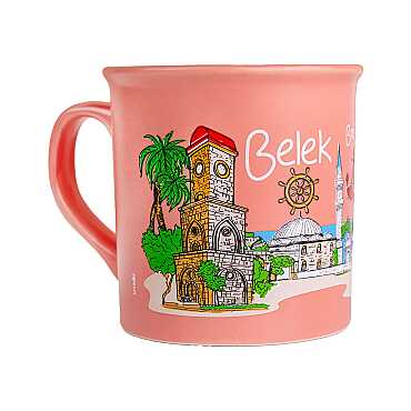 Belek Temalı Renkli Serigrafi Kupa