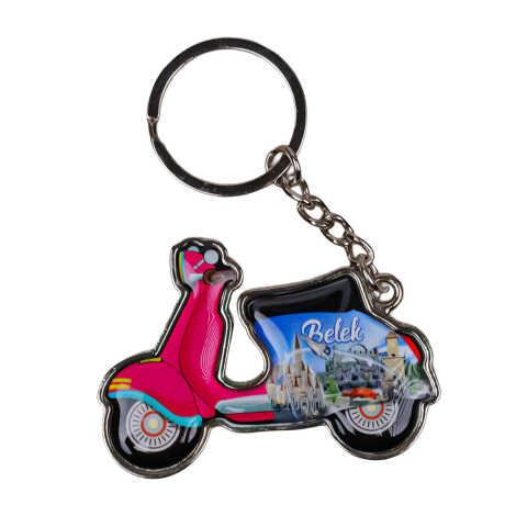 Belek Temalı Scooter Şekilli Metal Anahtarlık - 3