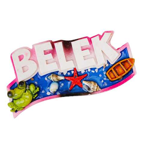 Belek Temalı Şeffaf Polyester Tabak Magnet - 7