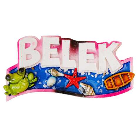 Belek Temalı Şeffaf Polyester Tabak Magnet - 3