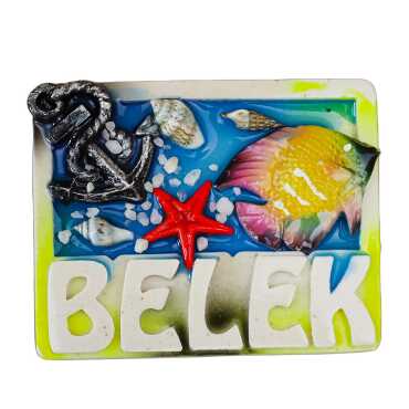Belek Temalı Şeffaf Polyester Tabak Magnet - 5