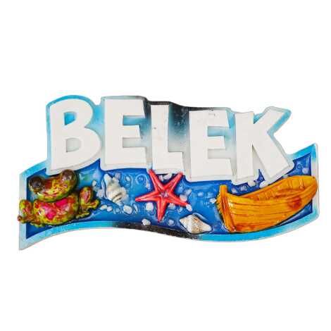 Belek Temalı Şeffaf Polyester Tabak Magnet - 6