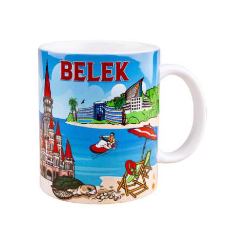 Toptan Belek Temalı Seramik Özel Baskılı Kupa 80x95 mm - 2