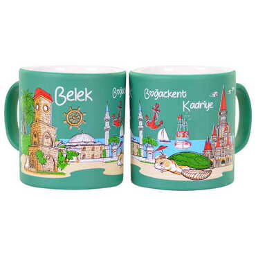 Belek Themed Customised Serigraphy Printed Ceramic Mug 82x90 mm - 7