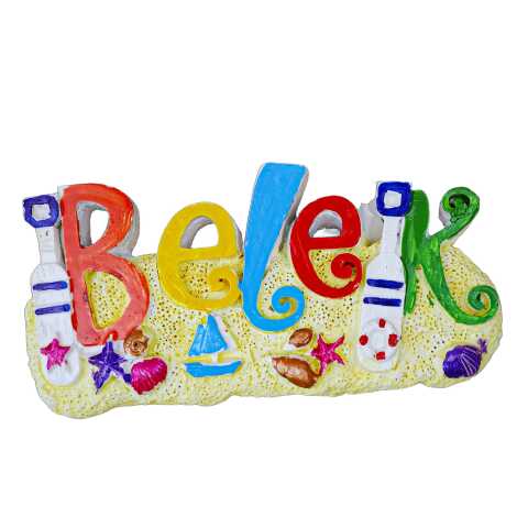 Belek Temalı Taşlı ve Sedefli Polyester Magnet - 9