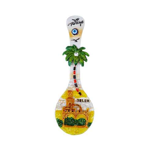 Belek Temalı Taşlı ve Sedefli Polyester Magnet - 5