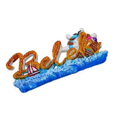 Belek Themed Stone and Mother of Pearl Polyester Refrigerator Magnet - 29