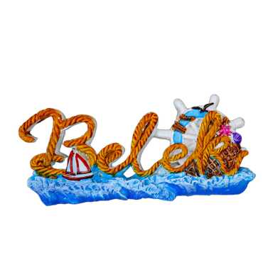 Belek Themed Stone and Mother of Pearl Polyester Refrigerator Magnet - 4