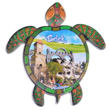 Toptan Belek Temalı Uv Baskılı Kaplumbağa Şekilli Magnet 80x74 mm - 4