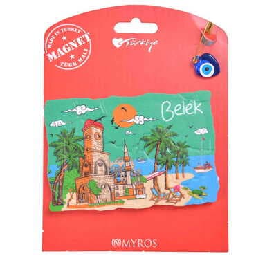 Belek Themed Plastic Base UV Printed Custom Backing Carded Fridge Magnet - 6
