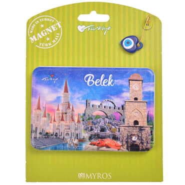 Belek Themed Plastic Base UV Printed Custom Backing Carded Fridge Magnet - 15