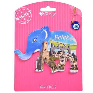 Belek Themed Plastic Base UV Printed Custom Backing Carded Fridge Magnet - 22