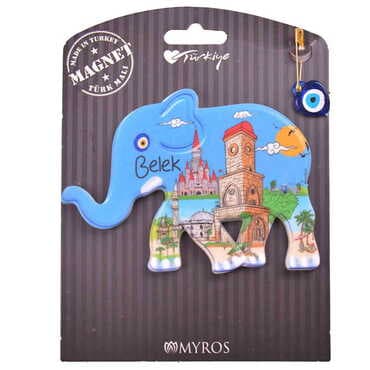Belek Themed Plastic Base UV Printed Custom Backing Carded Fridge Magnet - 24