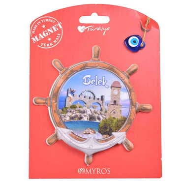 Belek Themed Plastic Base UV Printed Custom Backing Carded Fridge Magnet - 26