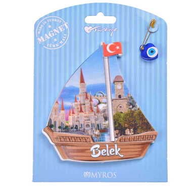 Belek Themed Plastic Base UV Printed Custom Backing Carded Fridge Magnet - 27