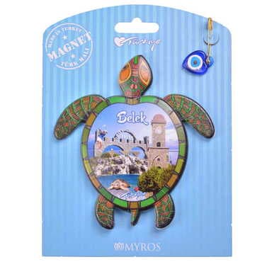 Belek Themed Plastic Base UV Printed Custom Backing Carded Fridge Magnet - 31