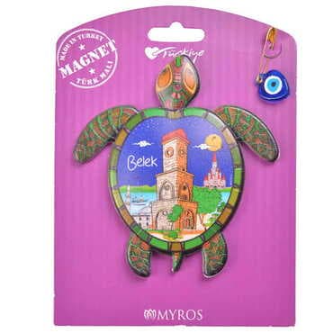 Belek Themed Plastic Base UV Printed Custom Backing Carded Fridge Magnet - 33
