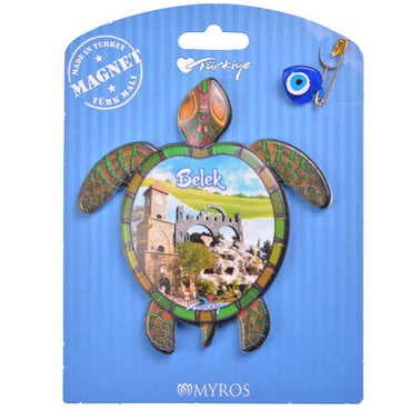 Belek Themed Plastic Base UV Printed Custom Backing Carded Fridge Magnet - 34