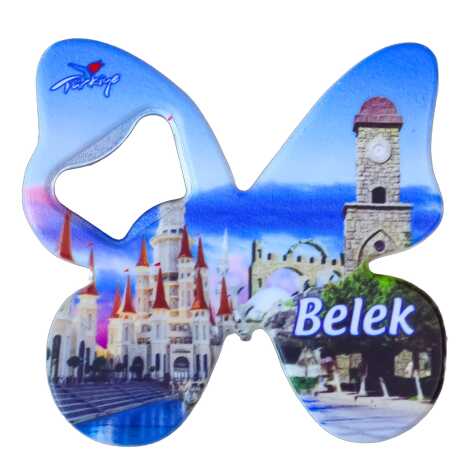 Belek Temalı UV Baskılı Kelebek Açacak - 1