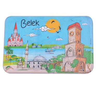 Belek Themed Customised UV Printed Plastic Base Rectangle Fridge Magnet 80x50 mm - 11