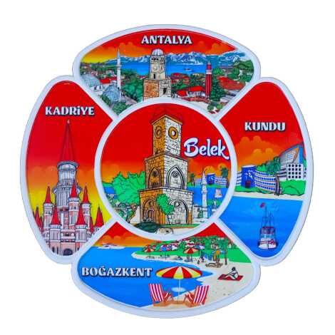 Belek Temalı Uv Baskılı Polyester Tabak 15 Cm - 1