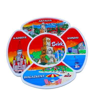 Belek Temalı Uv Baskılı Polyester Tabak 15 Cm - 2