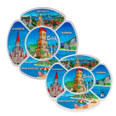 Belek Temalı Uv Baskılı Polyester Tabak 15 Cm - 2