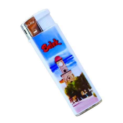 Belek Temalı UV Plastik Beyaz Baskılı Çakmak - 5