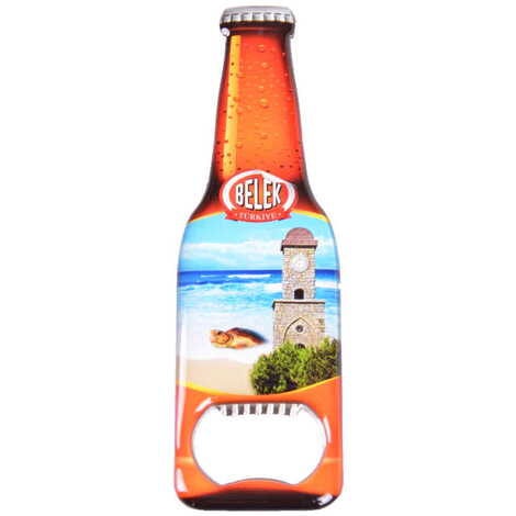 Belek Themed Beer Bottle Shaped Metal Magnetic Bottle Opener 130x39 mm - 6