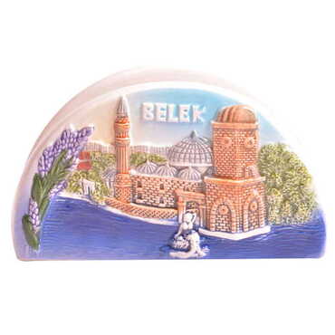 Myros - Belek Themed Ceramic Napkin Holder