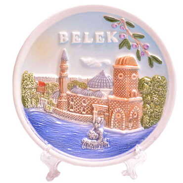 Myros - Belek Themed Ceramic Plate 12 Cm