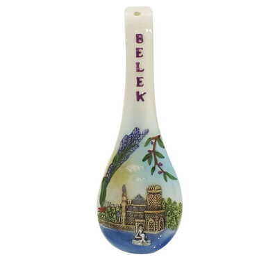 Myros - Belek Themed Ceramic Spoon Rest Medium Size