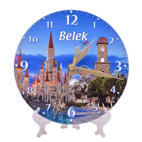 Belek Themed Ceramic Wall Clock 20 Cm