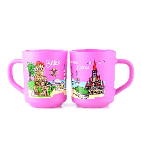 Belek Themed Colored Glass Mug